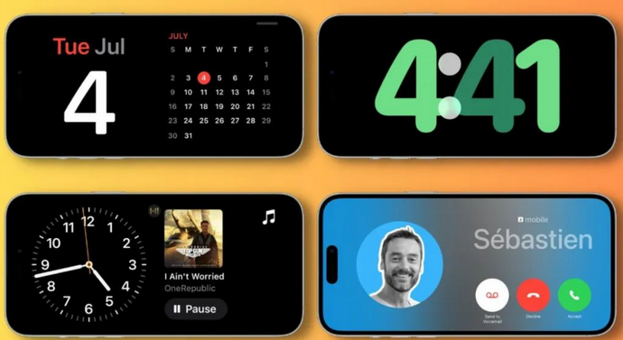 响水苹果手机维修分享iOS17横屏充电待机显示有什么好处 