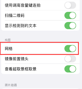 响水苹果手机维修网点分享iPhone如何开启九宫格构图功能